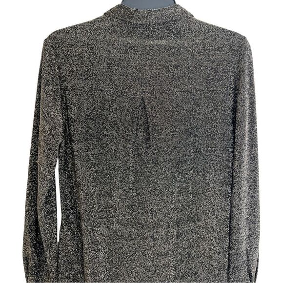 NYE Esqualo Gold / Black Button down Black with metallic gold Size XS Women NWT - Picture 4 of 16